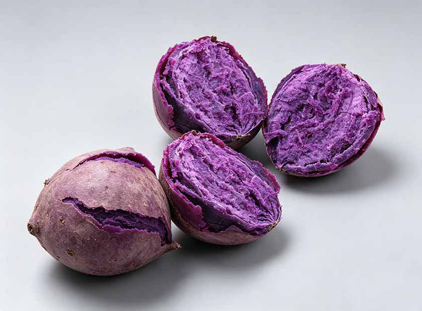 Screw press dewatering machine processing purple sweet potato