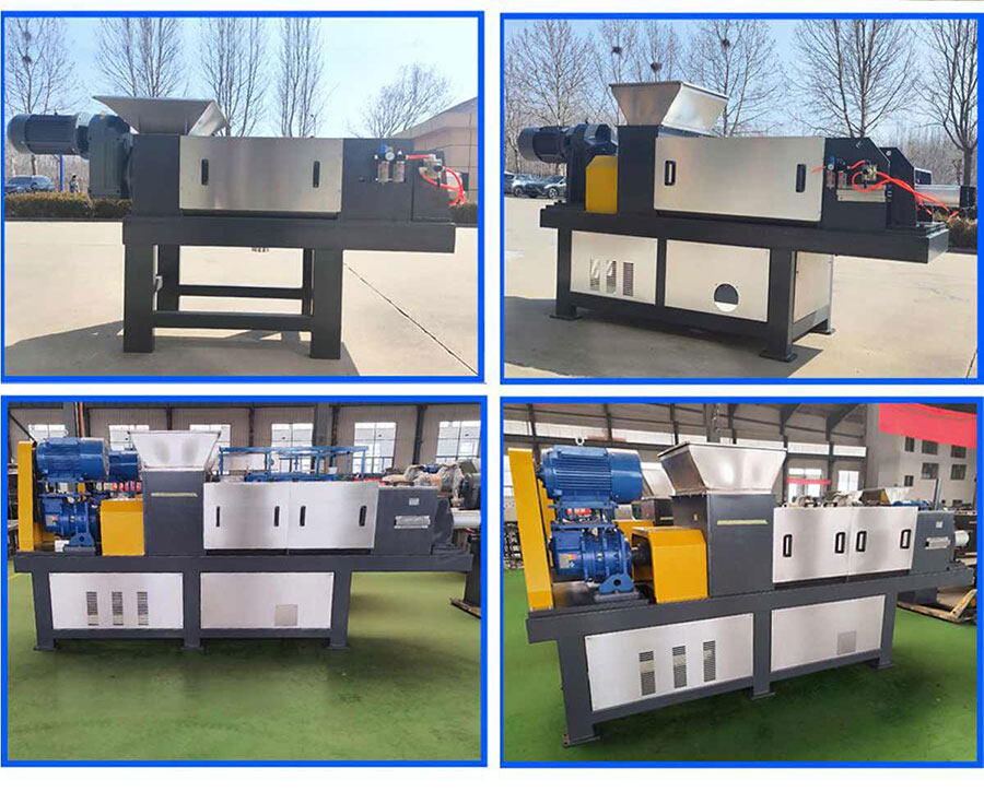 Screw press dewatering machine on-site show - view 1