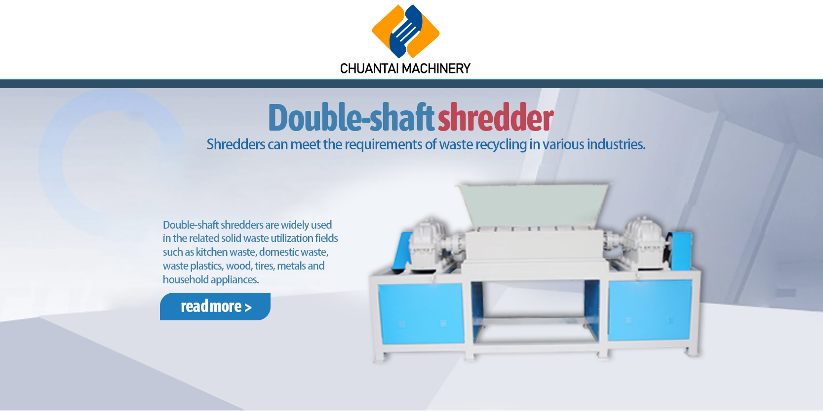 dual shaft shredder machine