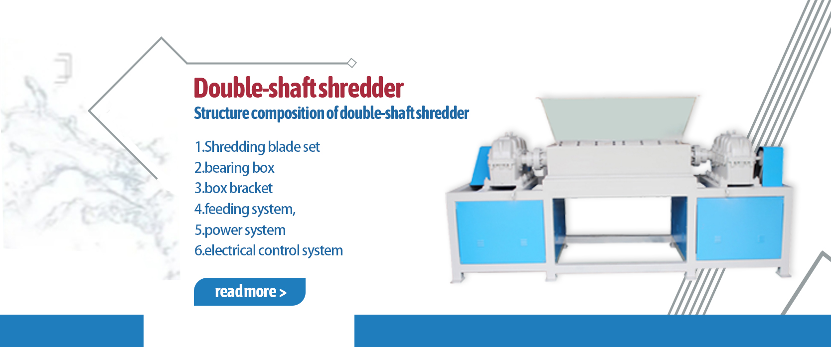 dual shaft shredder machine